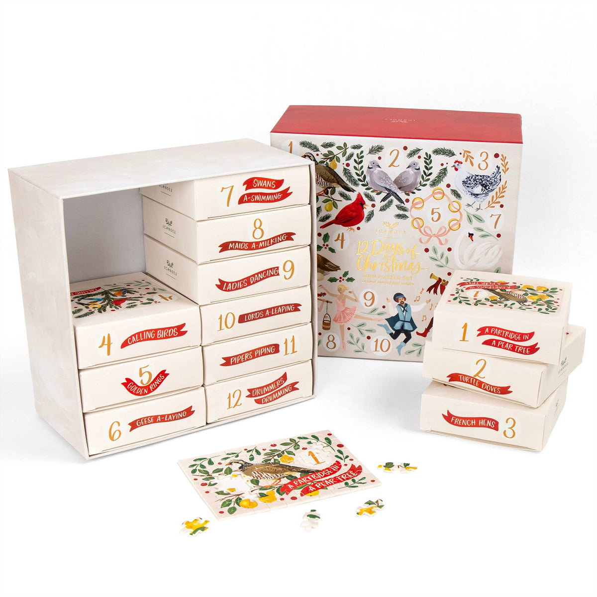 12 Days of Christmas - 50 Piece Jigsaw Puzzles - Set of 12