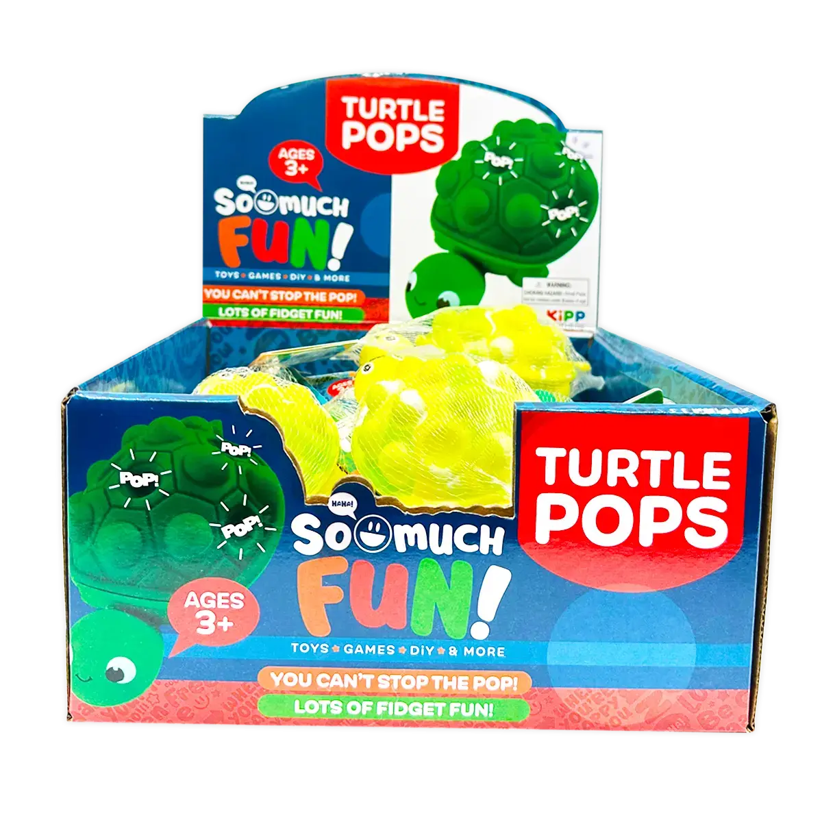 So Much Fun! Fidget Turtle Pop Sensory Toy - 12/Display