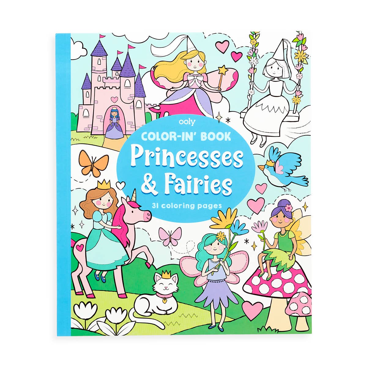 Color-in' Book: Princess & Fairies (8" x 10";31 Pages)