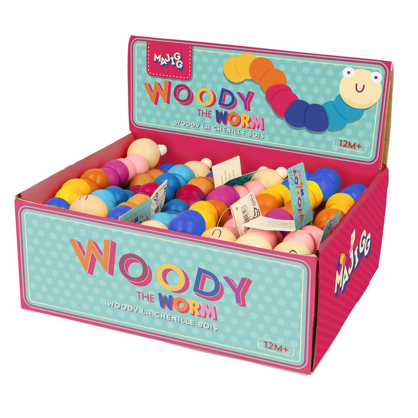 Majigg Woody the Worm Wooden Toy