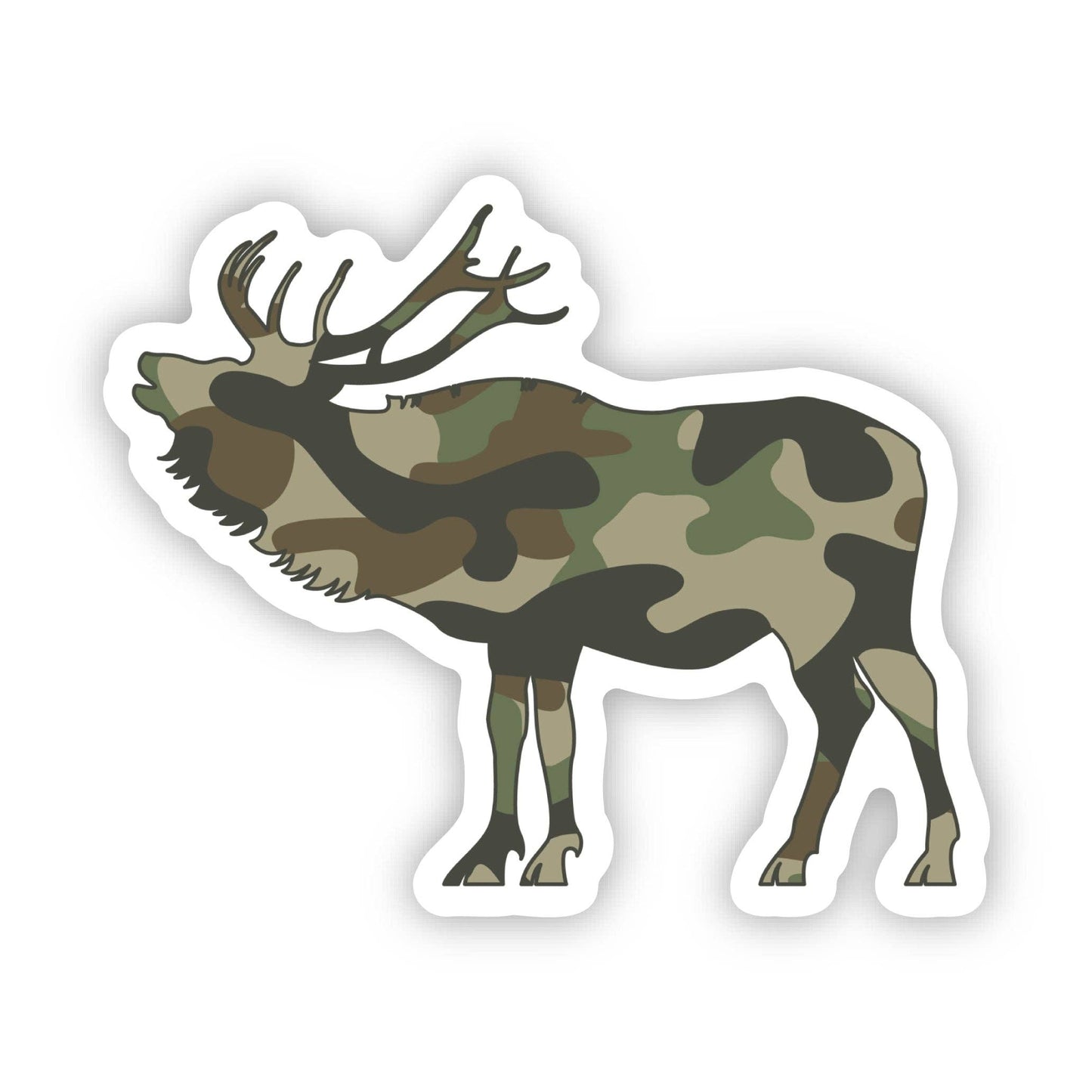 Camo Moose Sticker