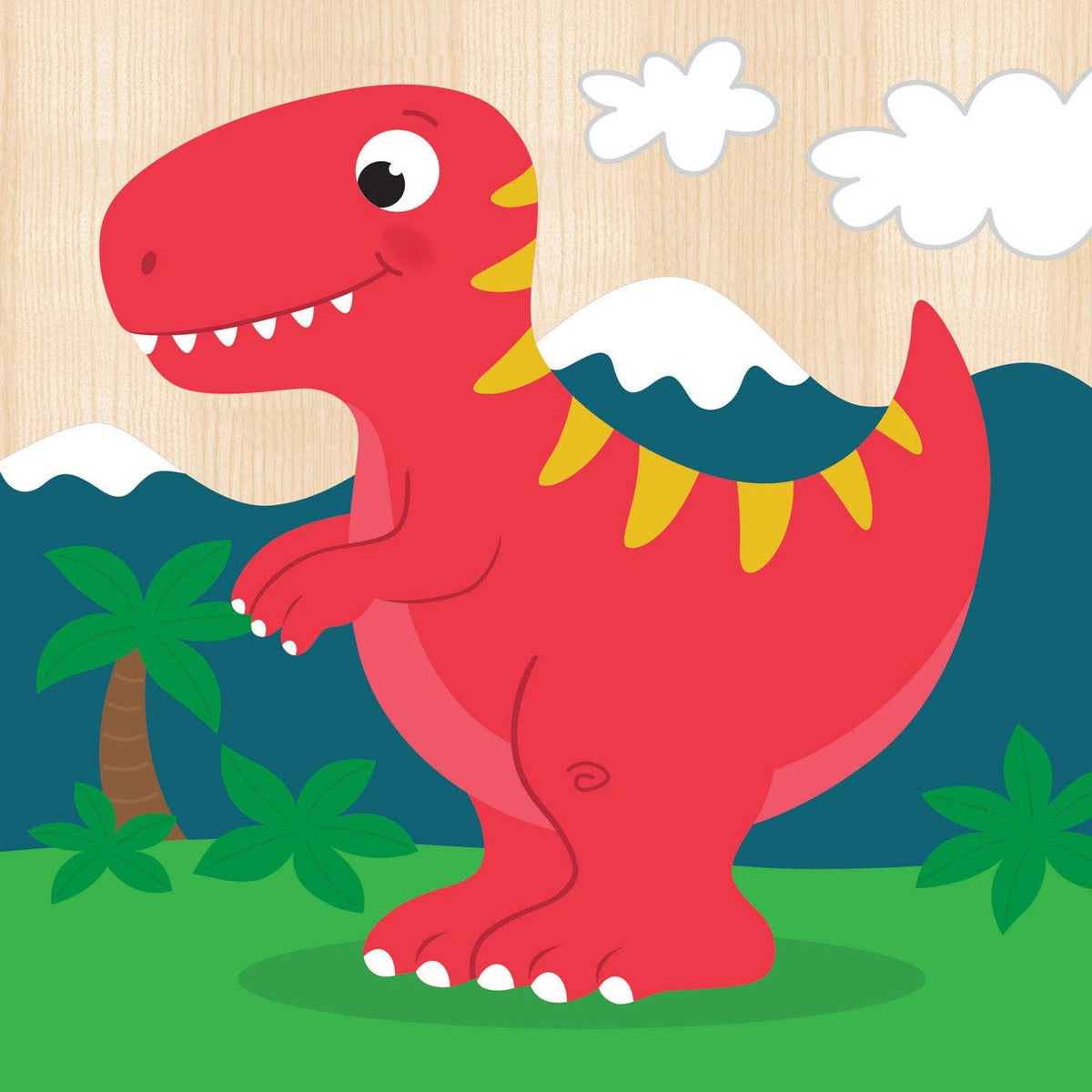 Dinosaurs Chunky Wood Puzzles - Kids 4 Pack
