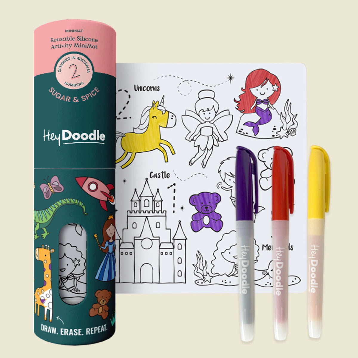 Sugar & Spice Travel-Size Color-in Activity Mat