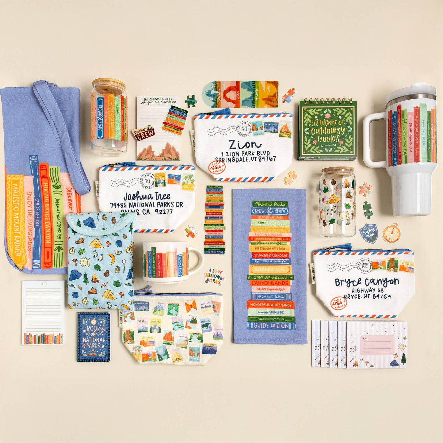 I Love National Parks Clear Decal Sticker