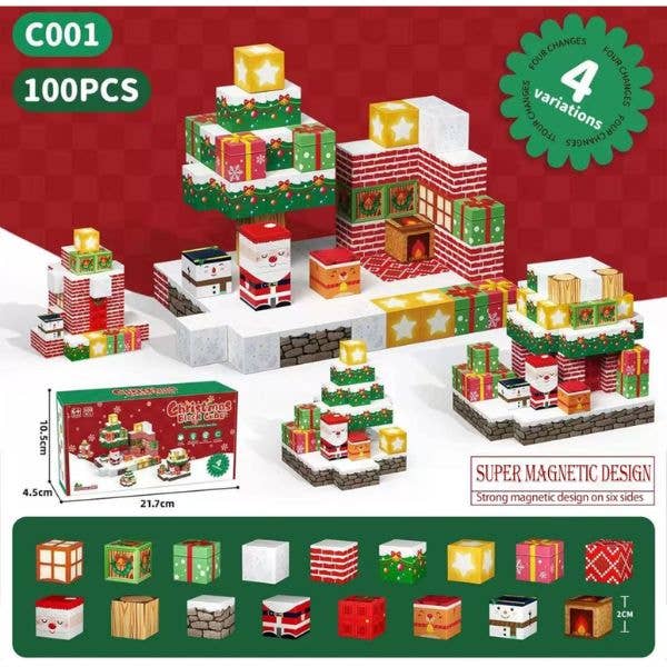 The Christmas Series - #CJ-F701 - 100PC Magnetic STEM Cube