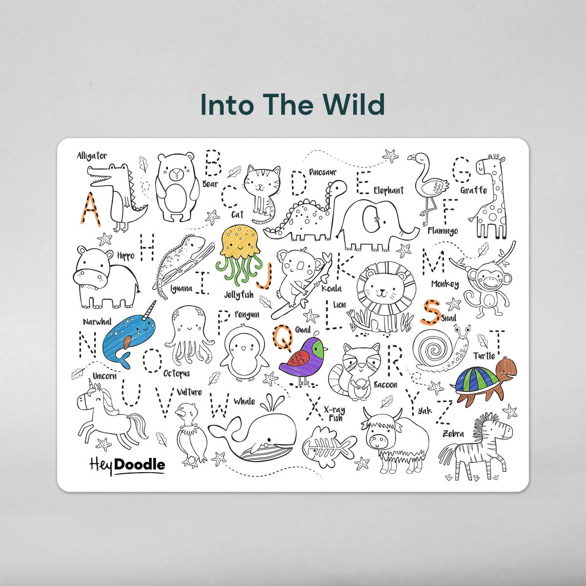 Into the Wild Reusable Color-in Activity Mat