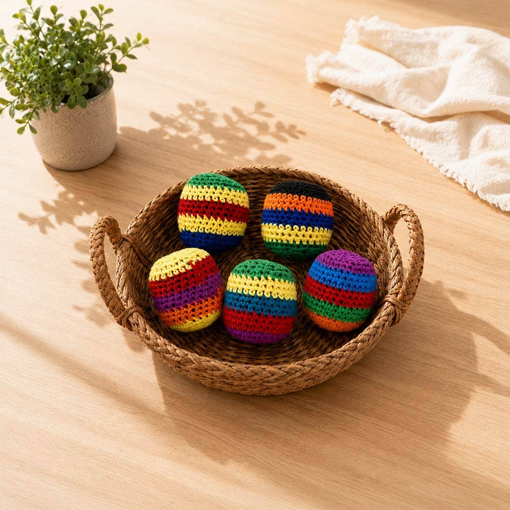 12PCS - Crochet Hacky Sack Toy Balls