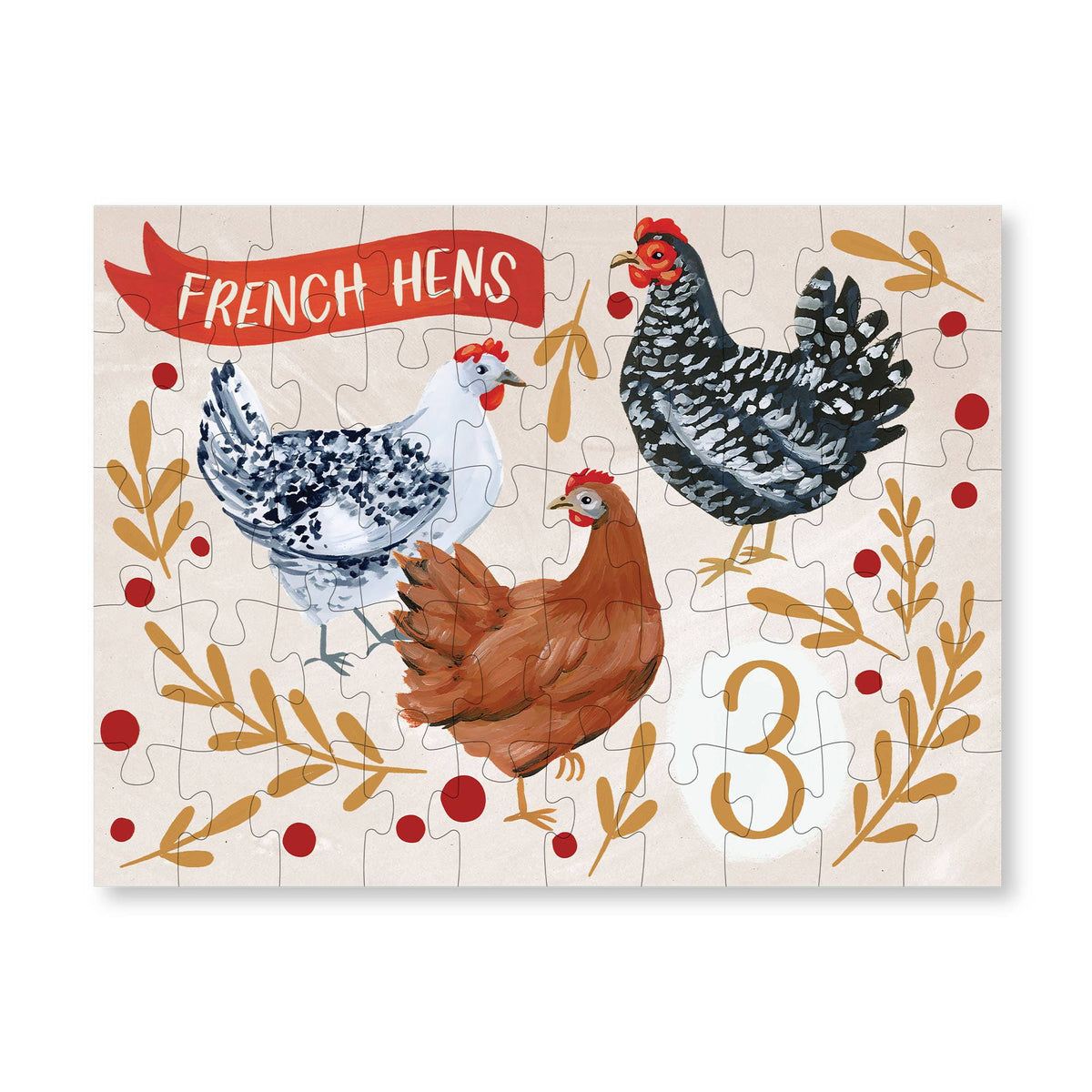 12 Days of Christmas - 50 Piece Jigsaw Puzzles - Set of 12