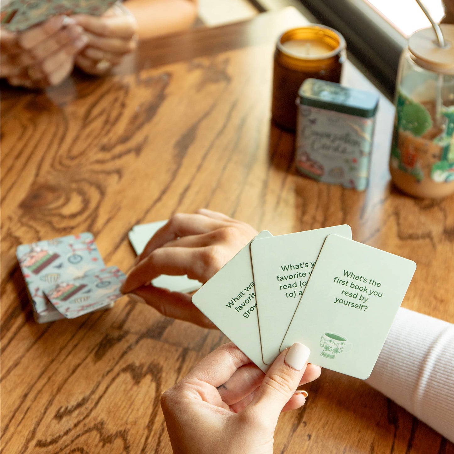 Bookish Conversation Starters - Deck of Cards + Storage Tin