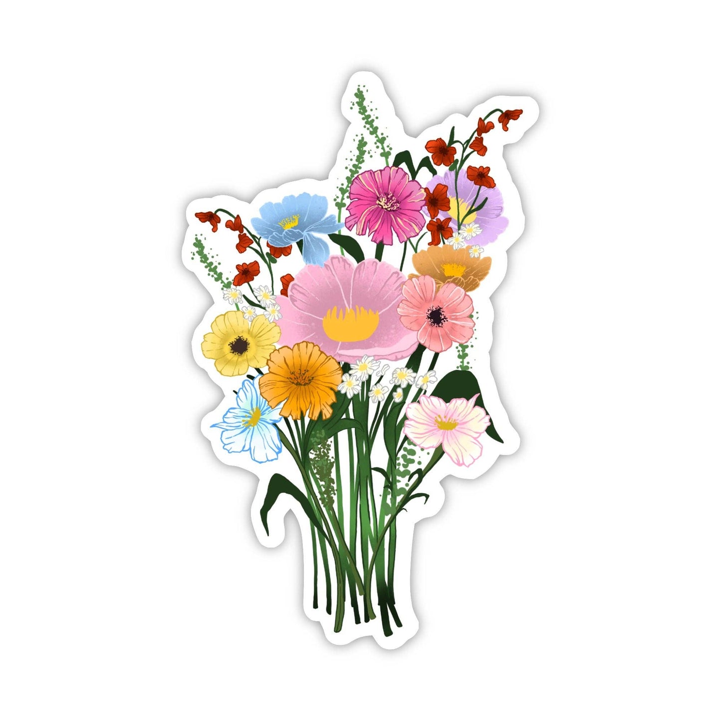 Wildflower Bouquet Flower Sticker