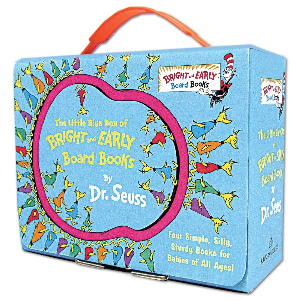 The Little Blue Boxed Set of 4 Bright and Early Board Books: Hop on Pop; Oh, the Thinks You Can Think!; Ten Apples Up On Top!; The Shape of Me and Other Stuff (Bright & Early Board Books) cover image