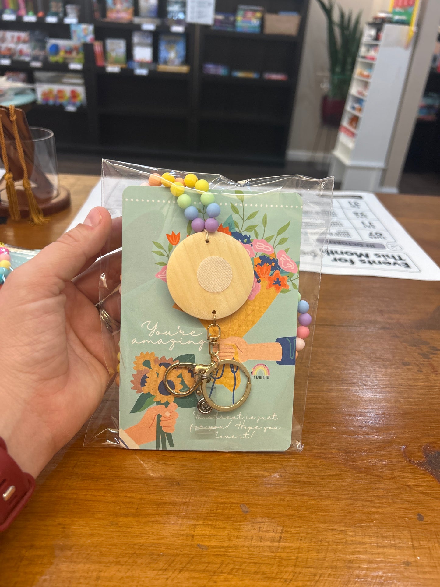 My Fair Ellie Lanyard - Rainbow Beads