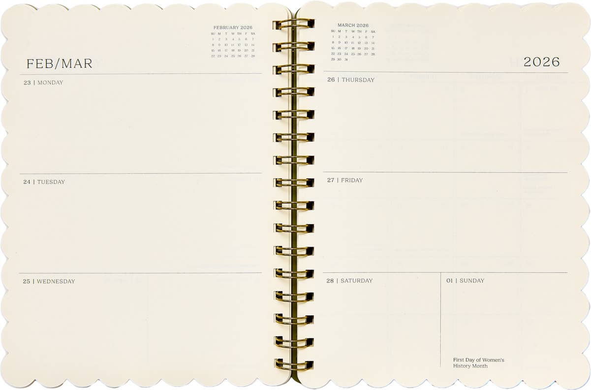 2026 Scallop Butterfly Die Cut Planner