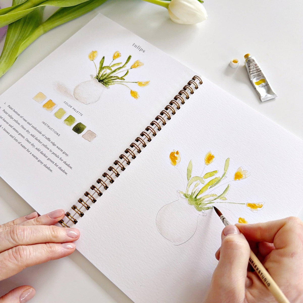 Spring watercolor workbook