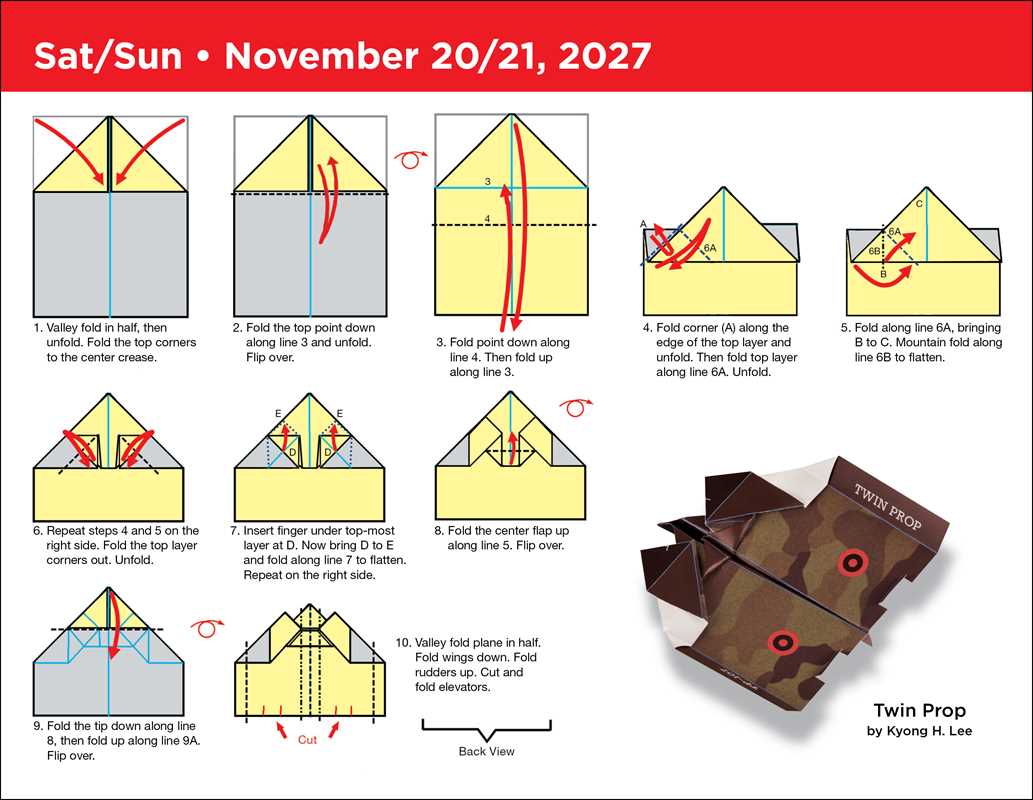 Paper Airplane 2027 Fold-A-Day Calendar by Kyong Lee
