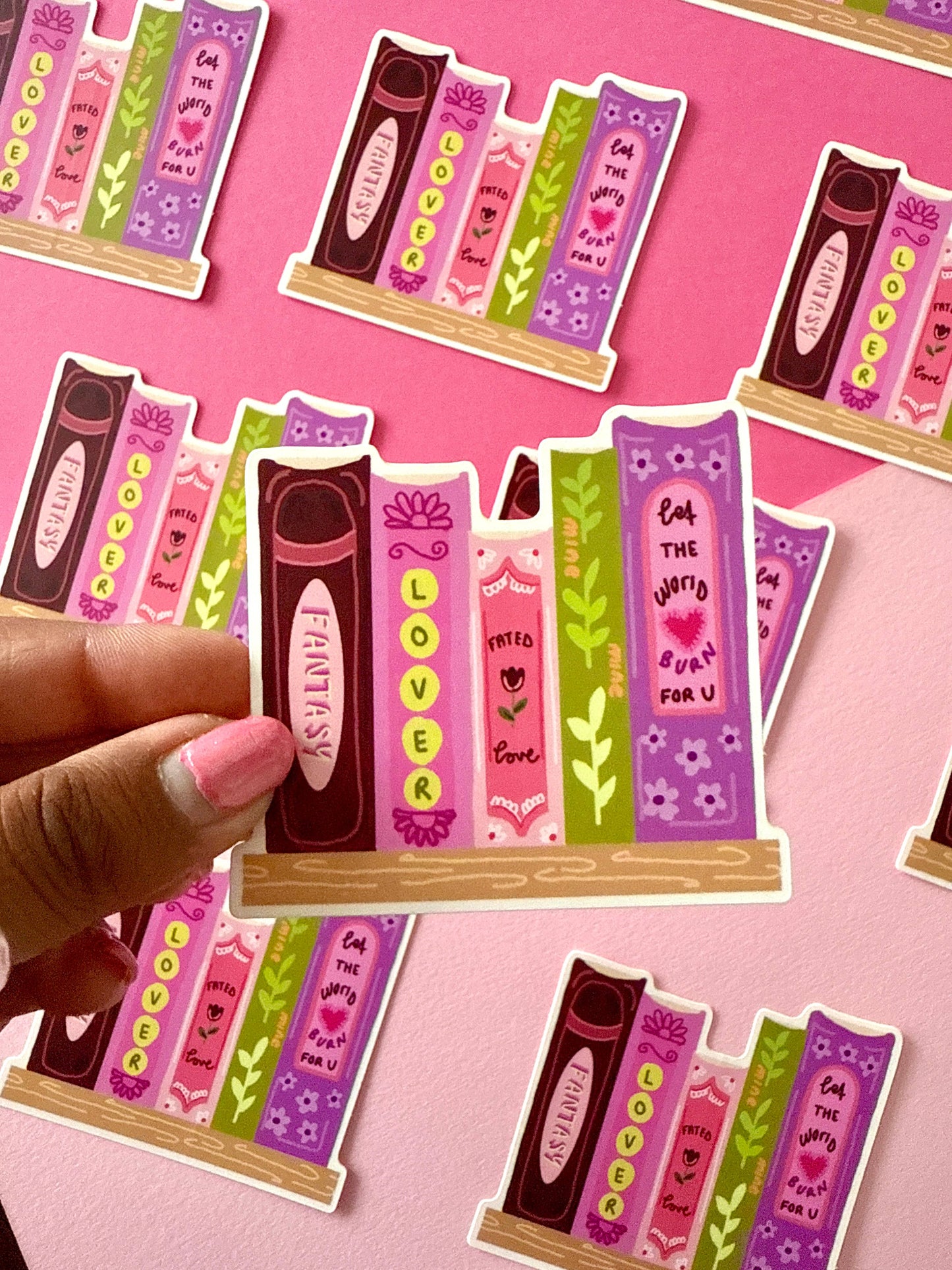 Romantasy Books Vinyl Sticker, 3 x 2.8 in, Waterproof