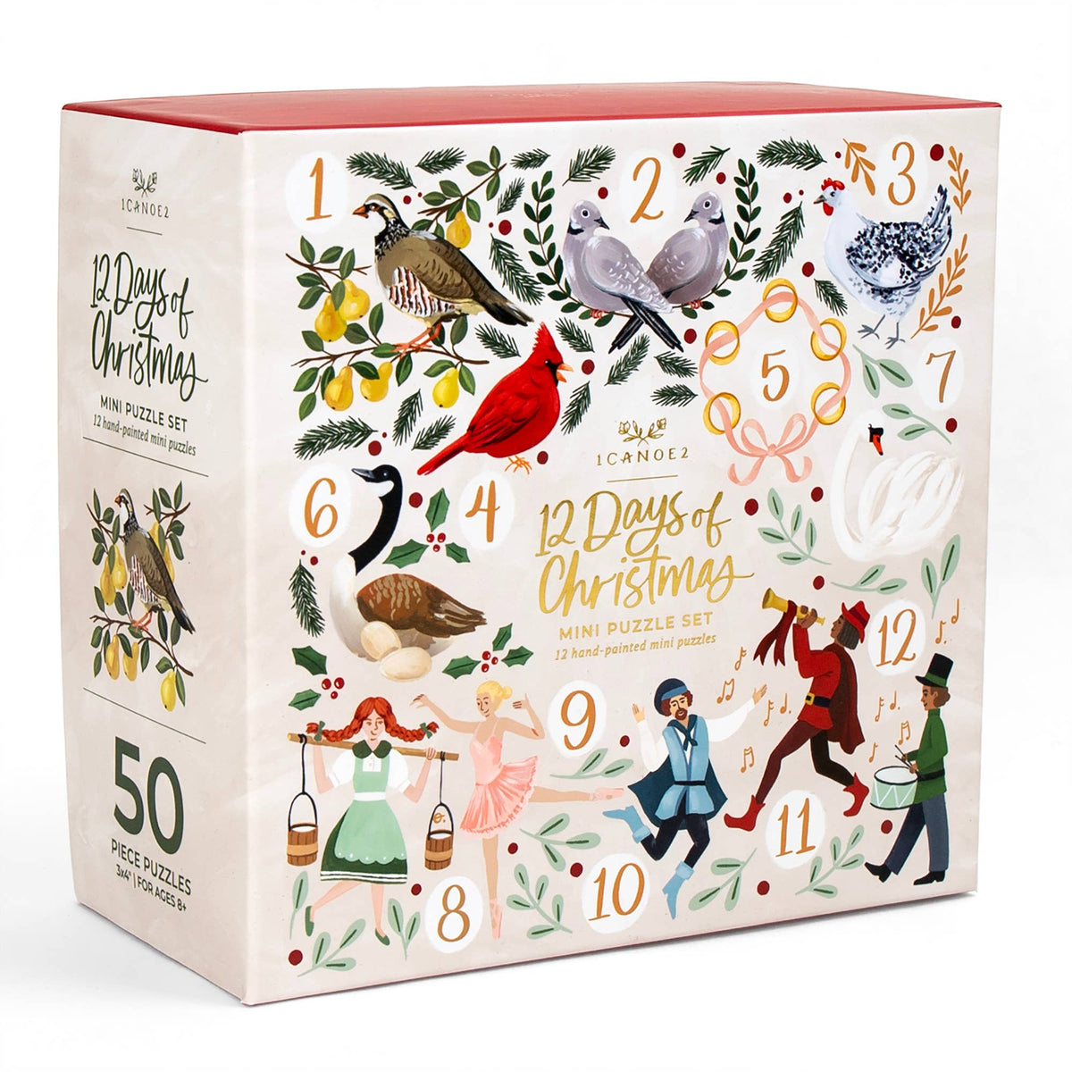 12 Days of Christmas - 50 Piece Jigsaw Puzzles - Set of 12