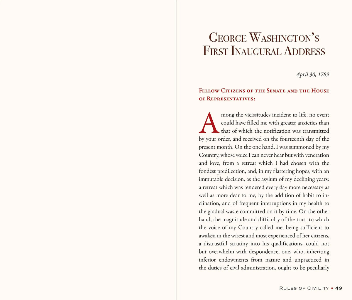 George Washington's Rules of Civility and Decent Behavior in Company and Conversation