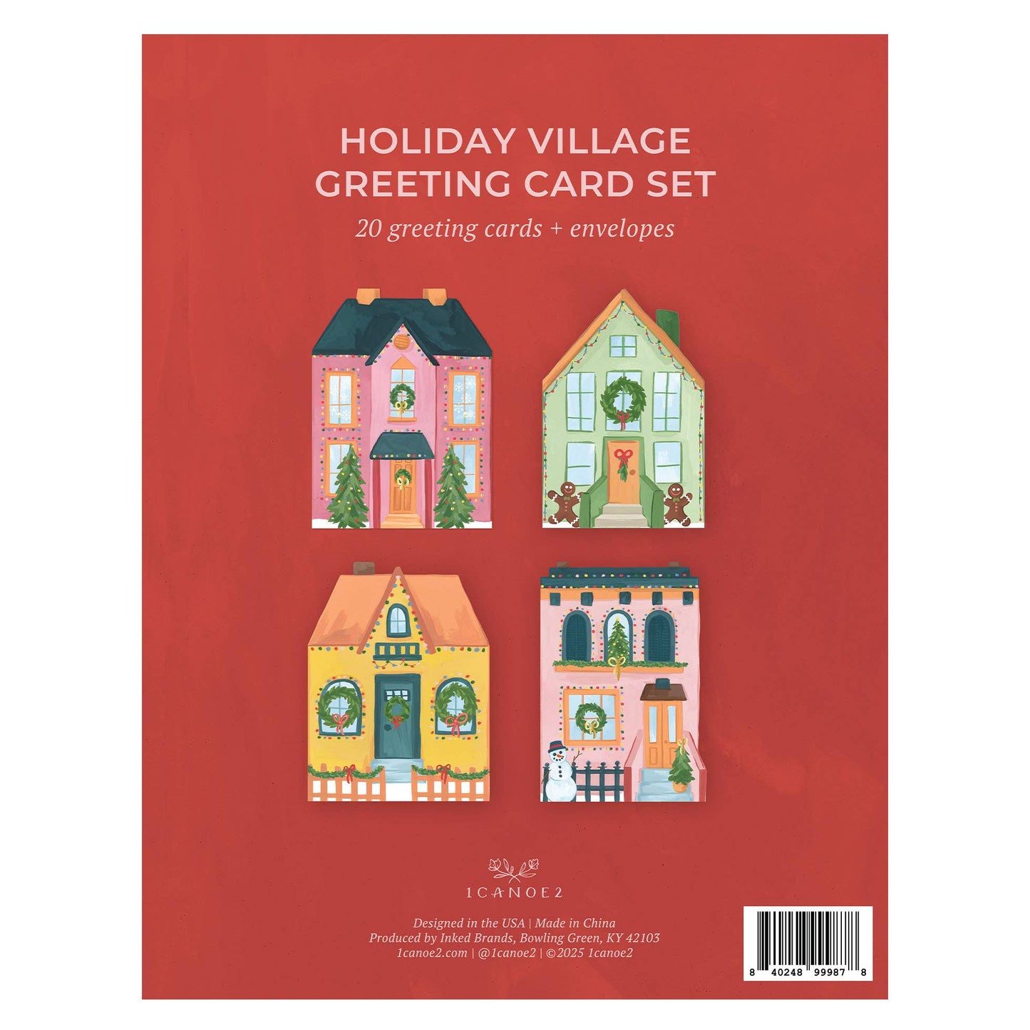 Holiday Village Specialty Greeting Card Set