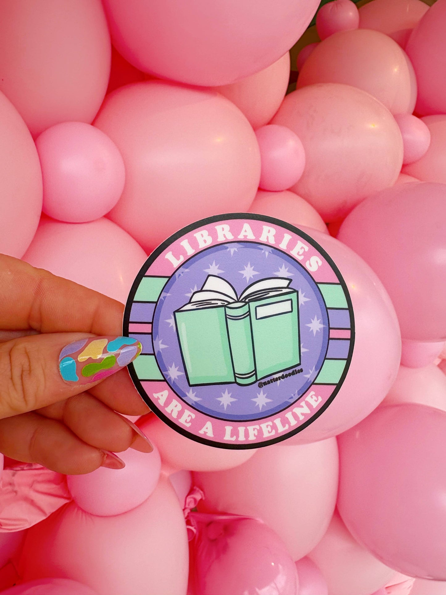 Libraries Are a Lifeline Vinyl Sticker