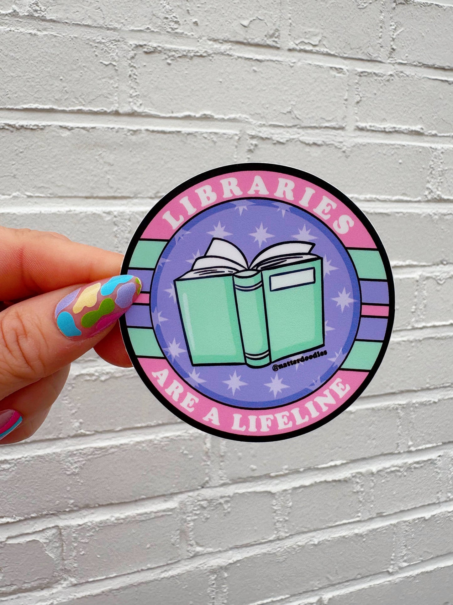 Libraries Are a Lifeline Vinyl Sticker