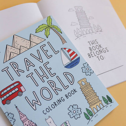 Travel the World Coloring Book