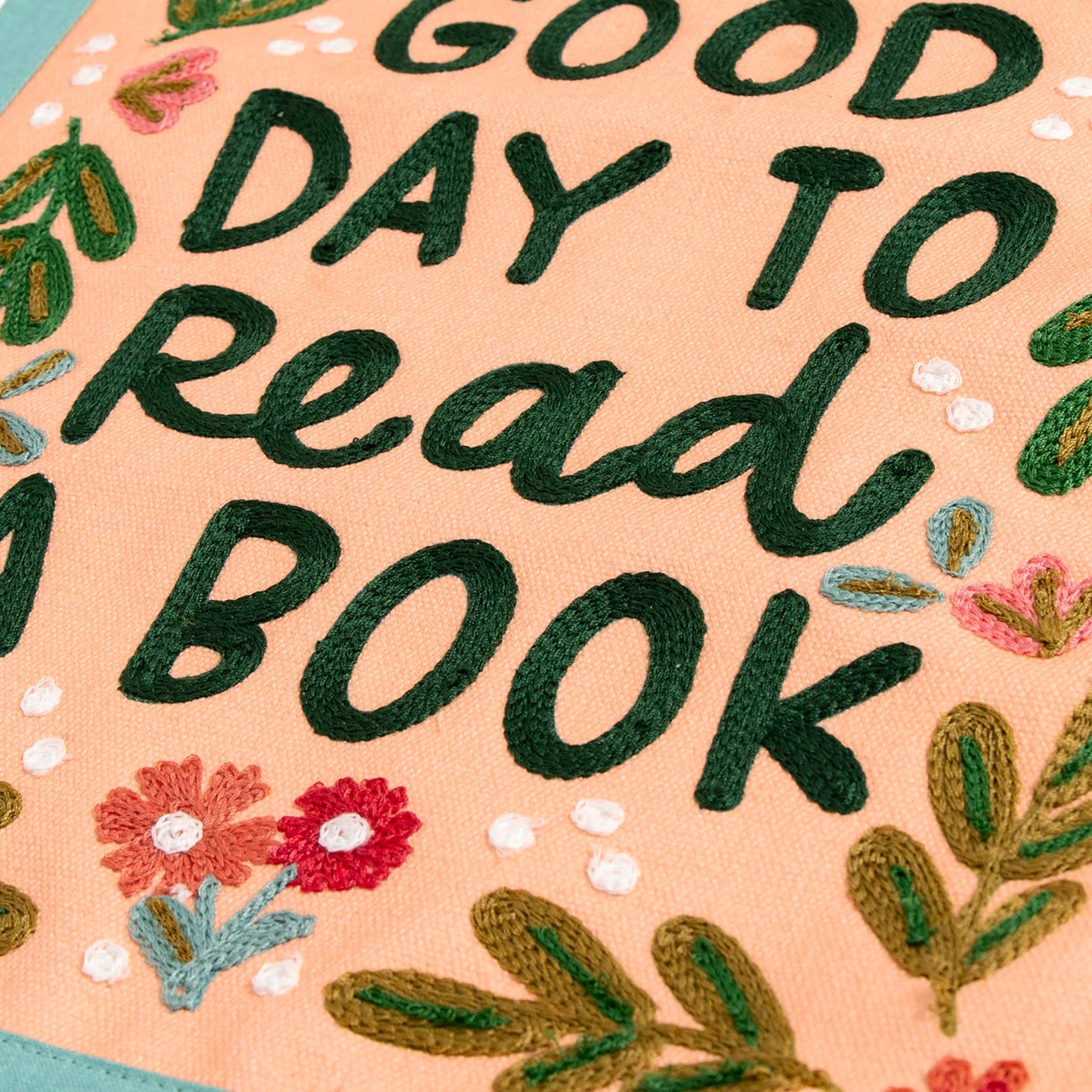 Today is a Good Day to Read a Book Embroidered Canvas Banner