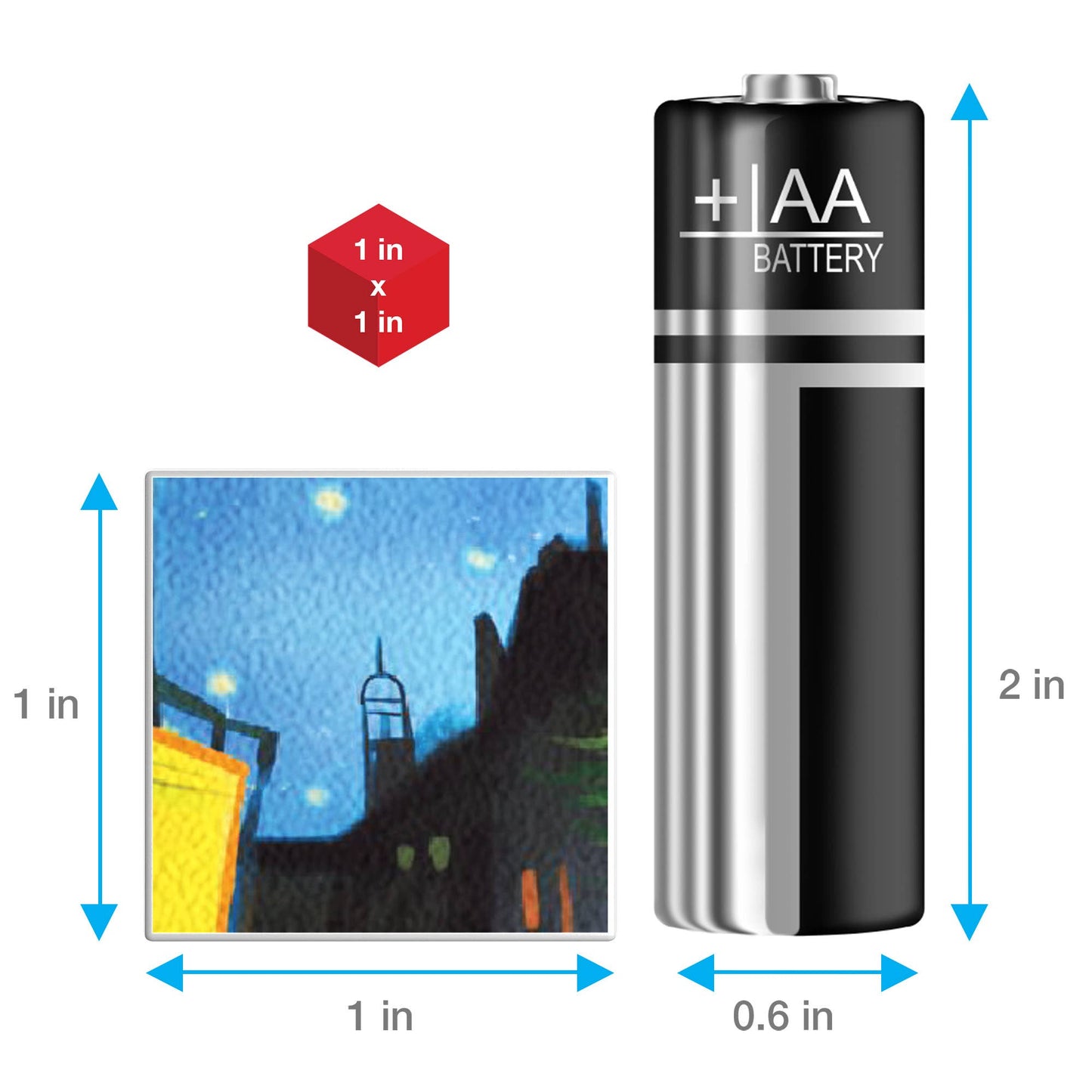 PicassoTiles 20pc 1" Famous Paintings Magnetic Cubes Set