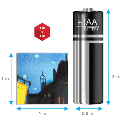 PicassoTiles 20pc 1" Famous Paintings Magnetic Cubes Set