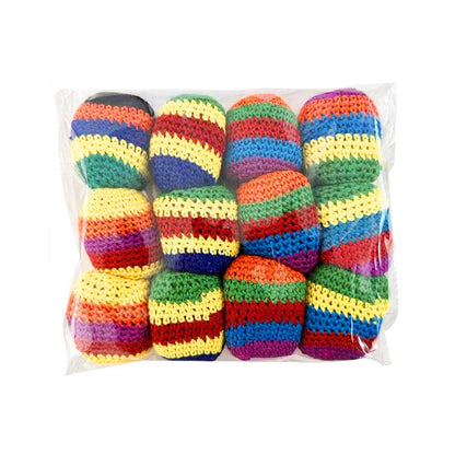 12PCS - Crochet Hacky Sack Toy Balls