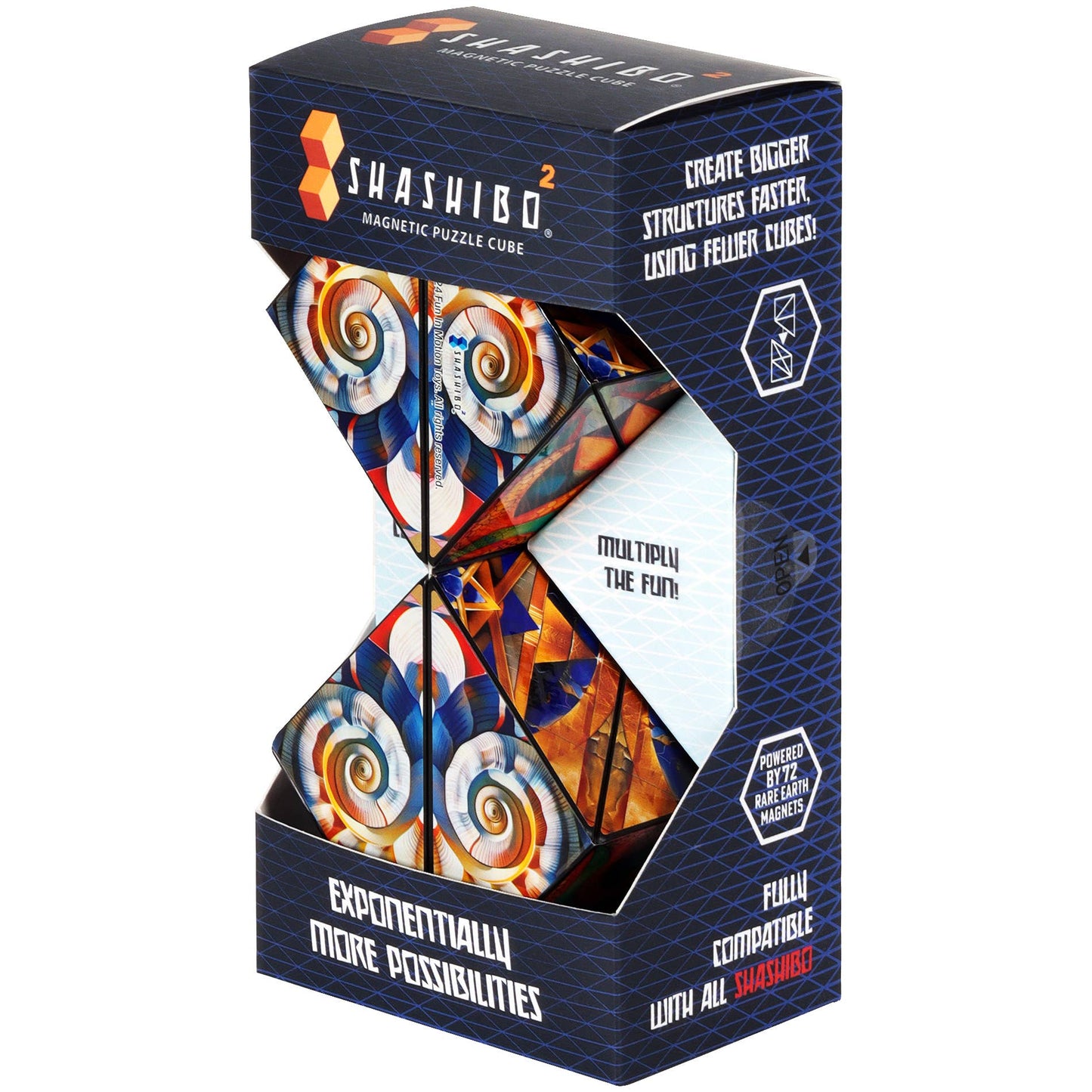 Shashibo Squared Atlantis Magnetic Puzzle Cube STEAM MESH