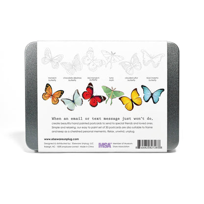 Coloring Postcards w/ 6 Butterfly & Moth Designs (30cards)