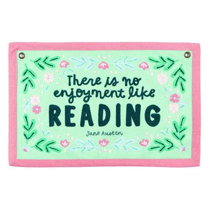 Reading Pride & Prejudice Canvas Banner