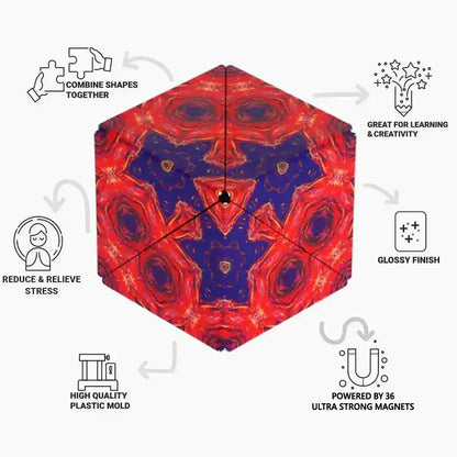 Shashibo Fire Goddess Magnetic Puzzle Cube STEM STEAM MESH