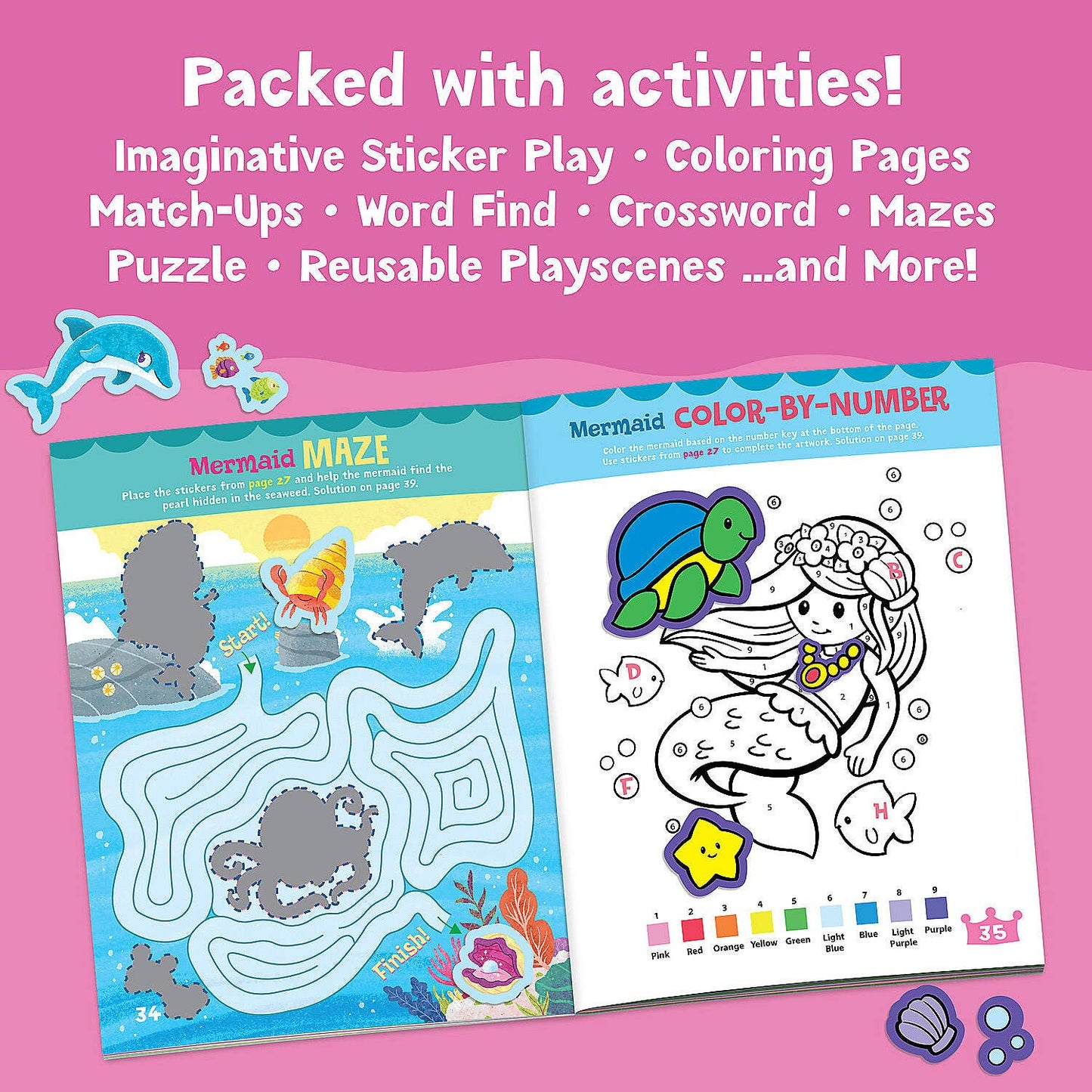 Mermaid, Princess & Fairy Friends Sticker Activity Book