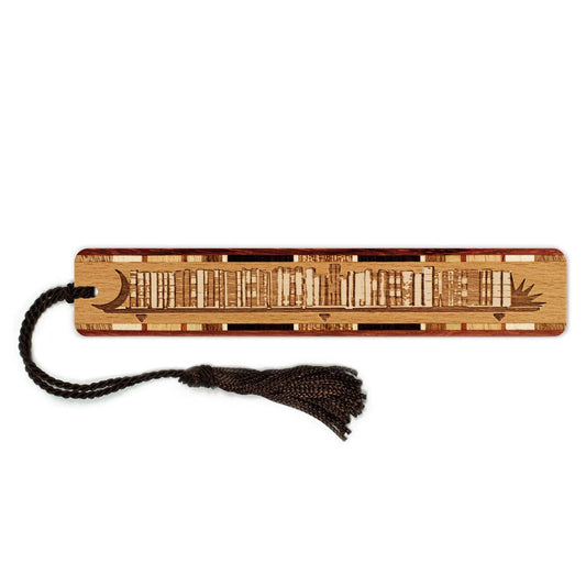Bookshelf Engraved Wooden Bookmark