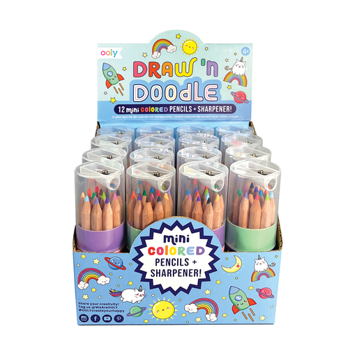 Draw 'n Doodle: Mini Colored Pencils + Sharpener (Display of