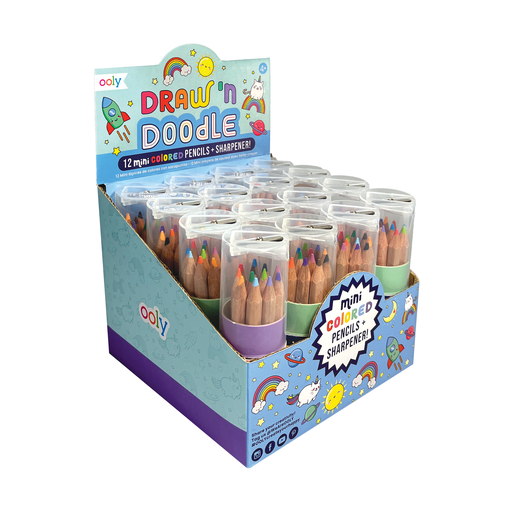 Draw 'n Doodle: Mini Colored Pencils + Sharpener (Display of