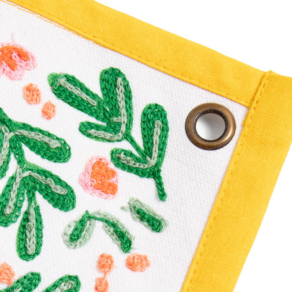 Read Embroidered Canvas Banner - Yellow