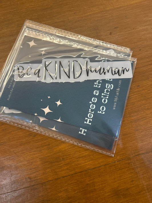 Be a kind human Cling made locally by My Fair Ellie