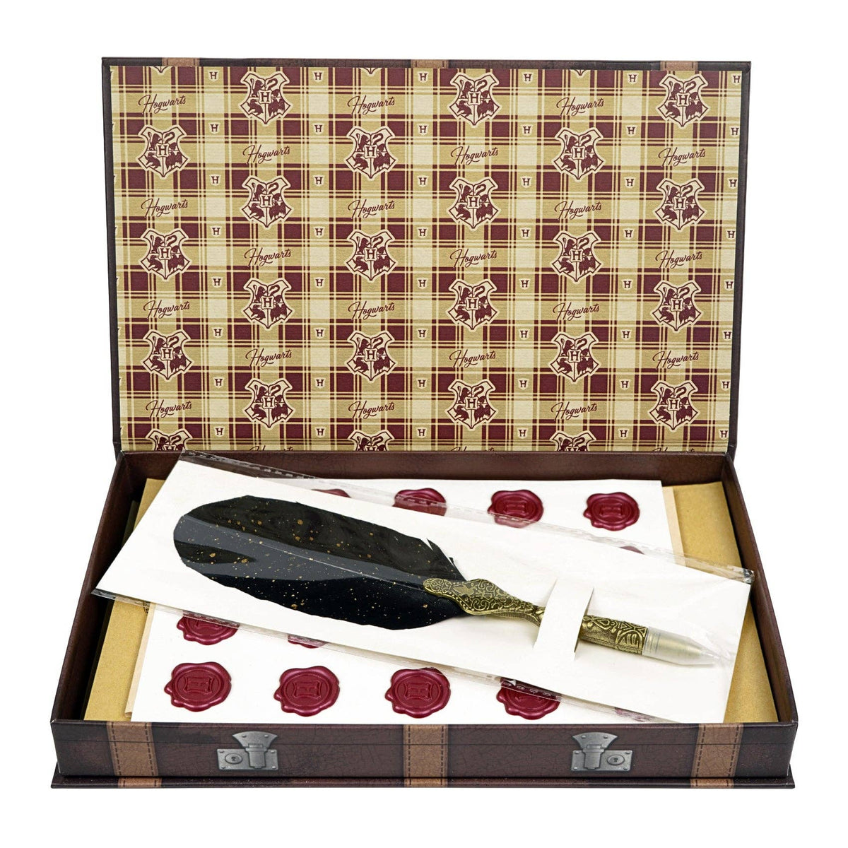 Harry Potter Hogwarts Boxed Stationery Set with Wax Seals & Feather Pen (20-Pack)