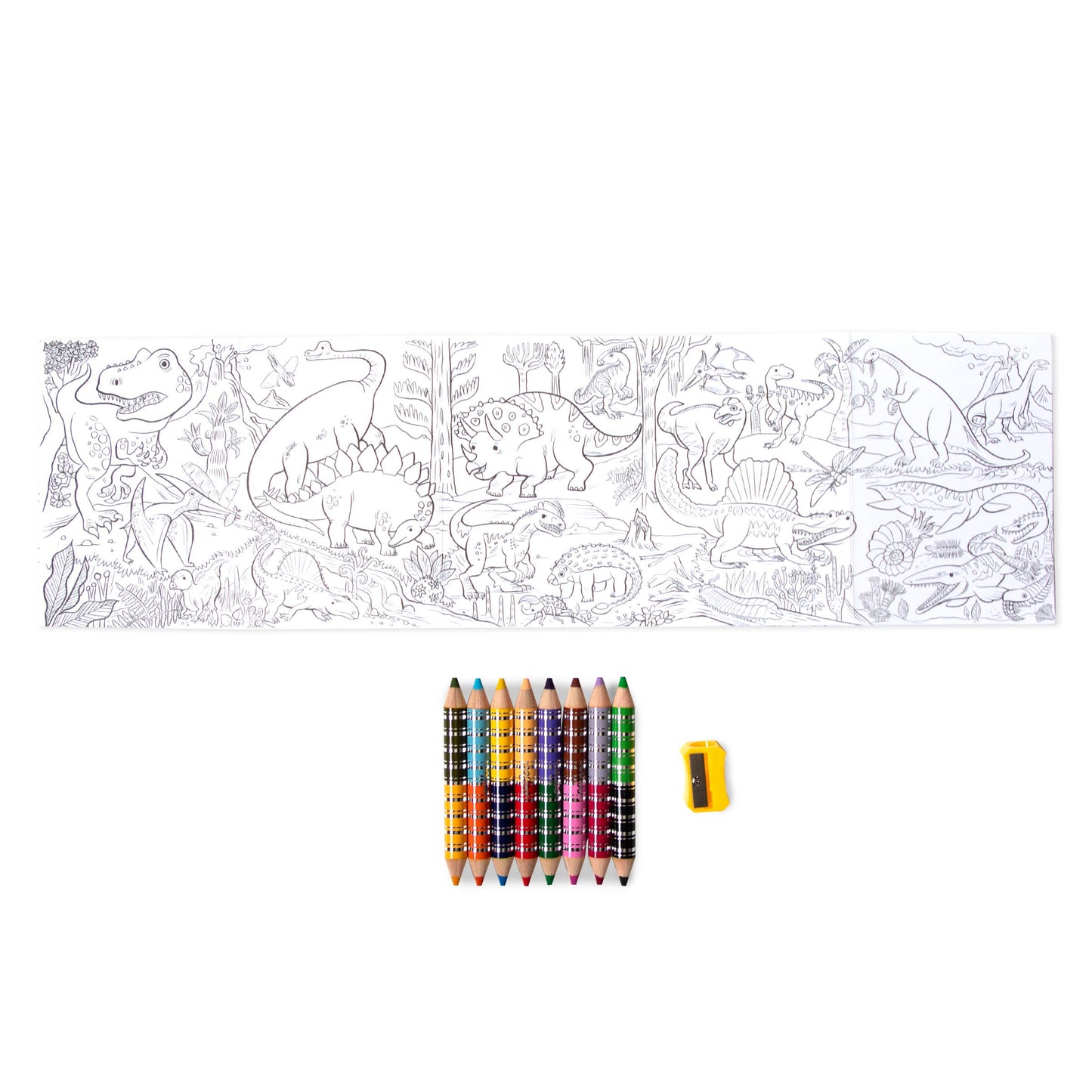 Dinosaur Biggie Pencils with Fold-Out Mini Mural Bundle