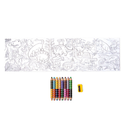 Dinosaur Biggie Pencils with Fold-Out Mini Mural Bundle