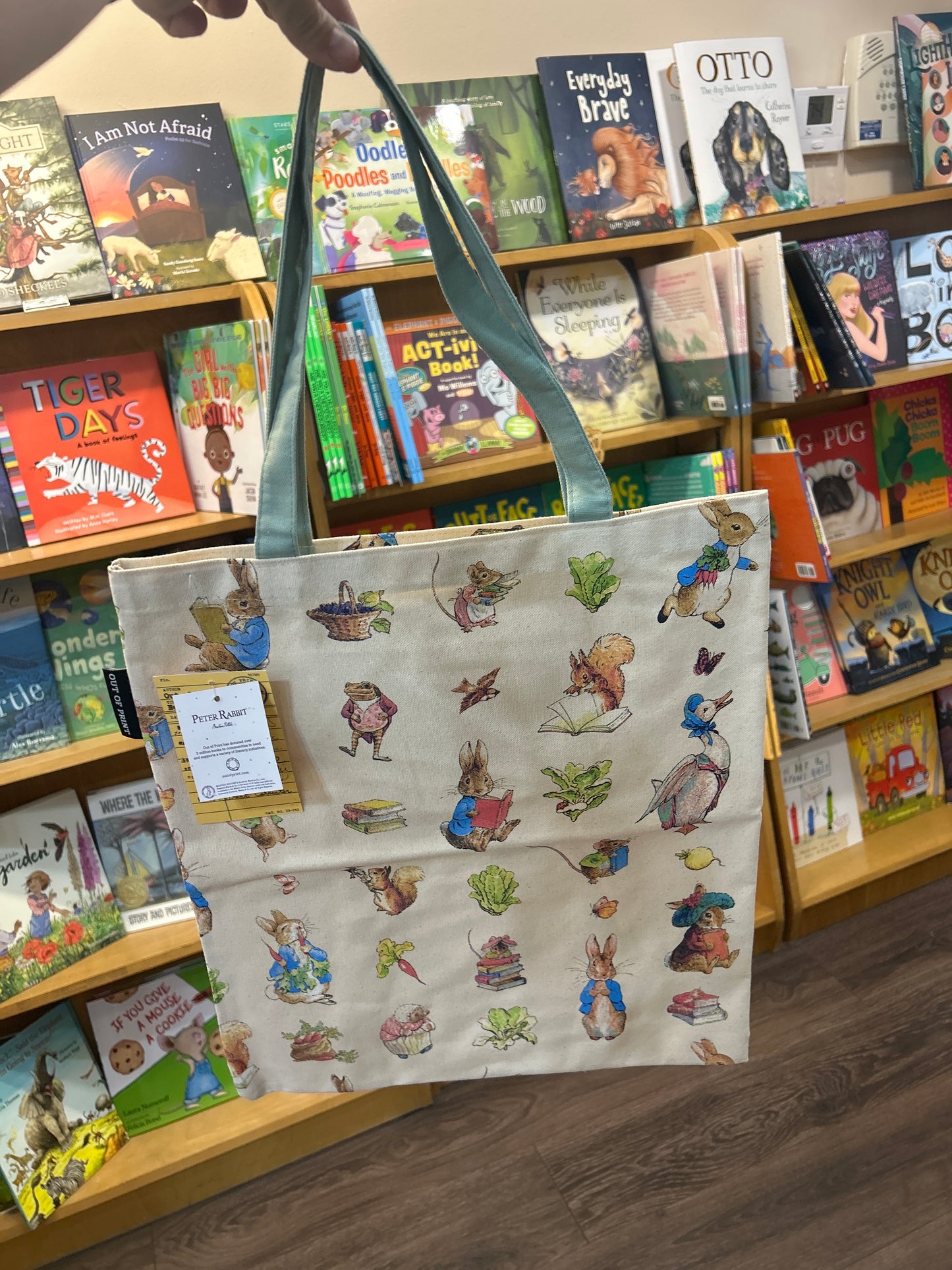 PETER RABBIT PATTERN TOTE BAG