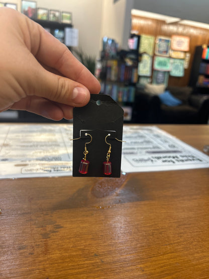 Earrings made locally by Sweet Pea's Jewelry