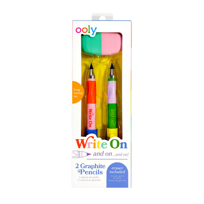 Write On: Graphite Pencils + Eraser (3 PC Set)