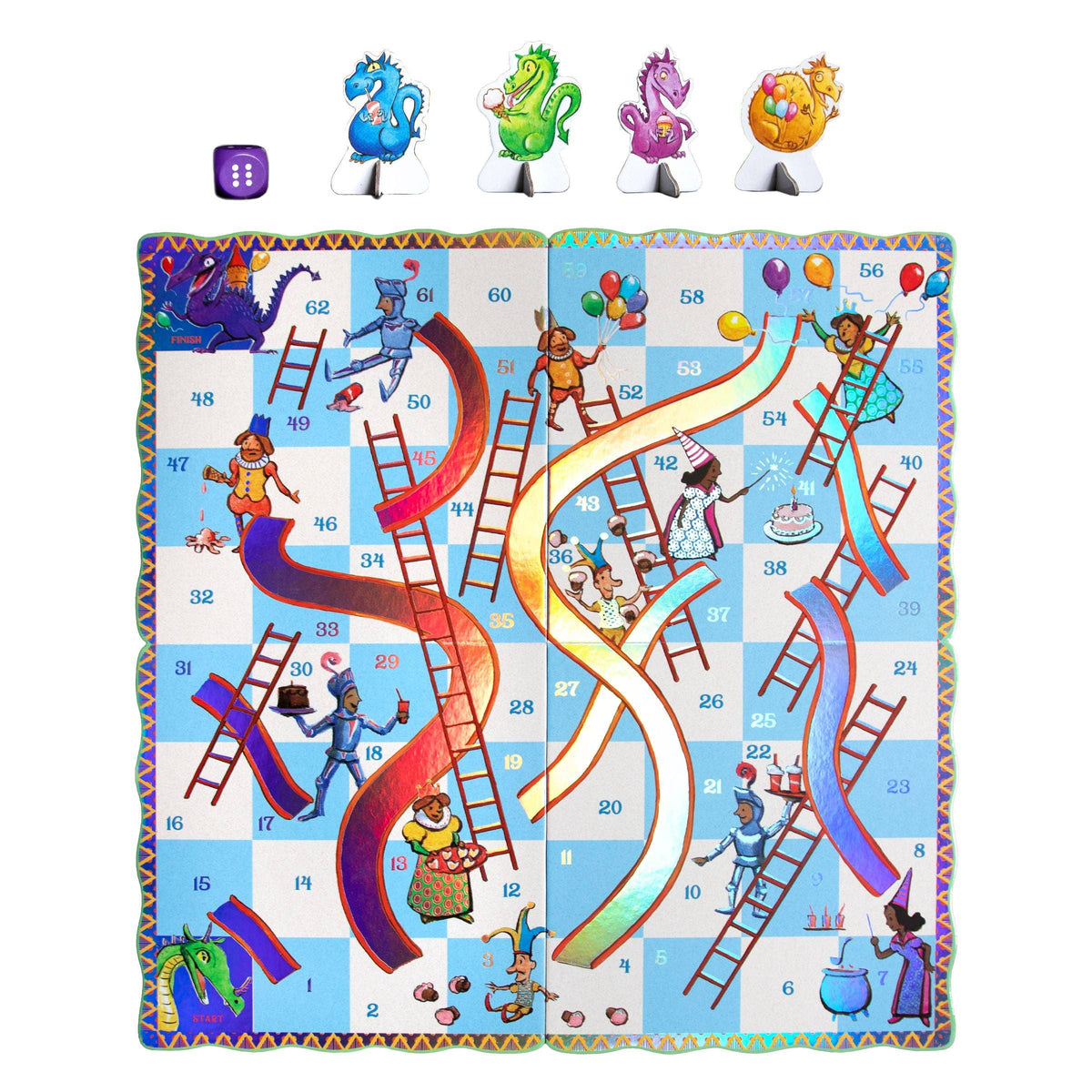 Slips & Ladders Dragon Shaped Game