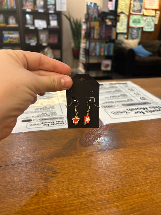 Earrings made locally by Sweet Pea's Jewelry