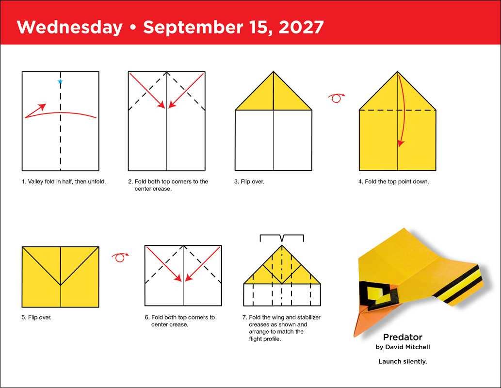 Paper Airplane 2027 Fold-A-Day Calendar by Kyong  Lee