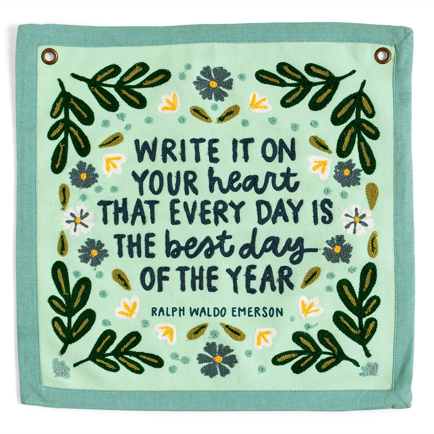 Best Day of the Year Embroidered Canvas Banner